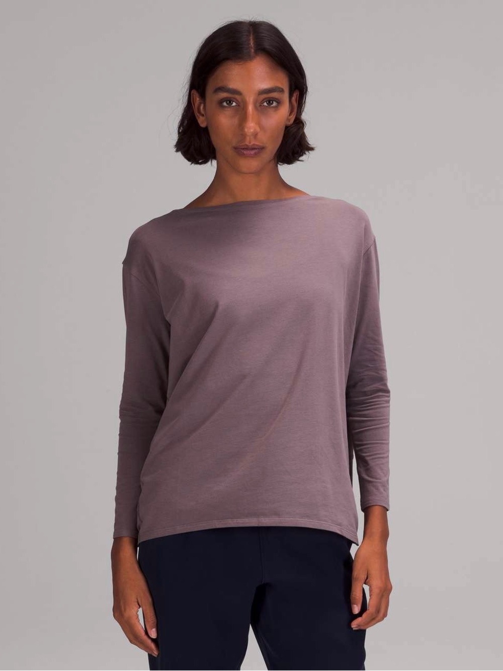Lululemon Back In Action Long Sleeve Shirt in Lunar Rock